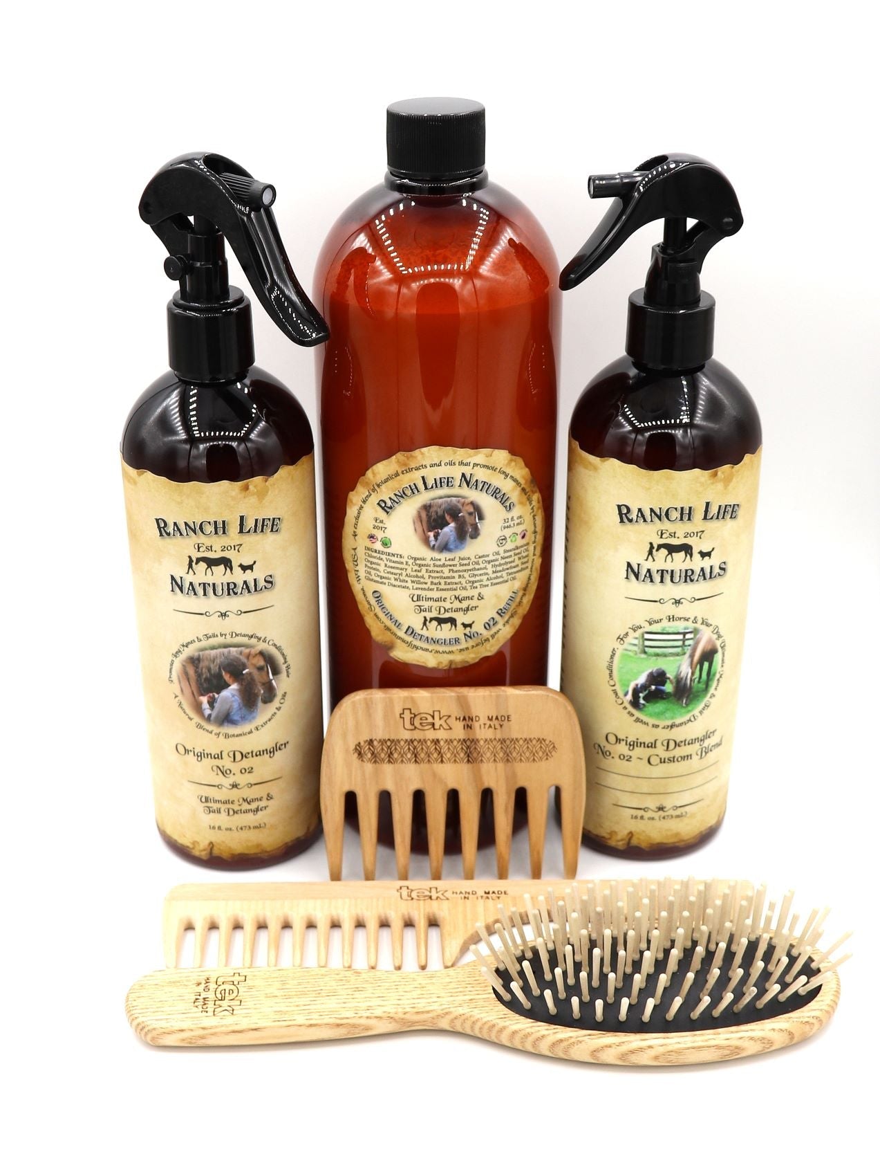 Detangler/Coat Conditioner/Brushes