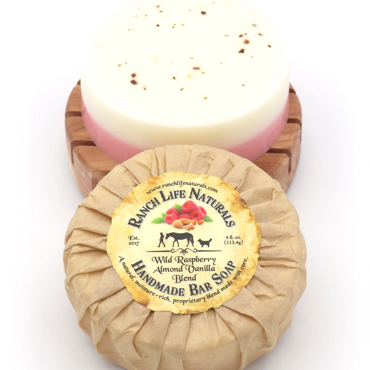 Wild Raspberry Almond Vanilla Bar Soap - Ranch Life Naturals
