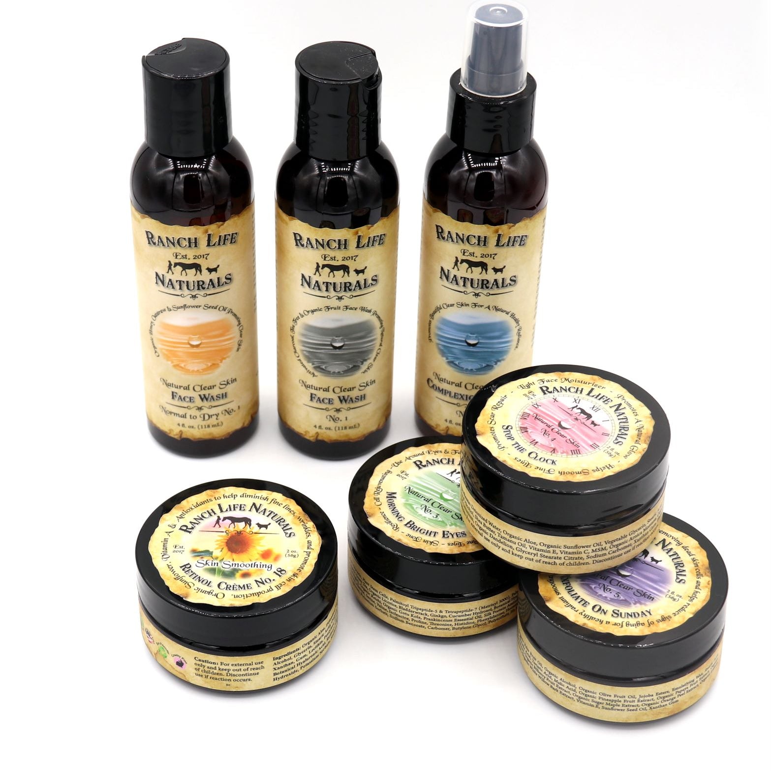 Clear Skin Face Collection & Retinol Crème - Ranch Life Naturals