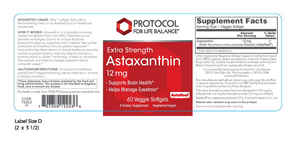 Astaxanthin 12mg by Protocol for Life Balance