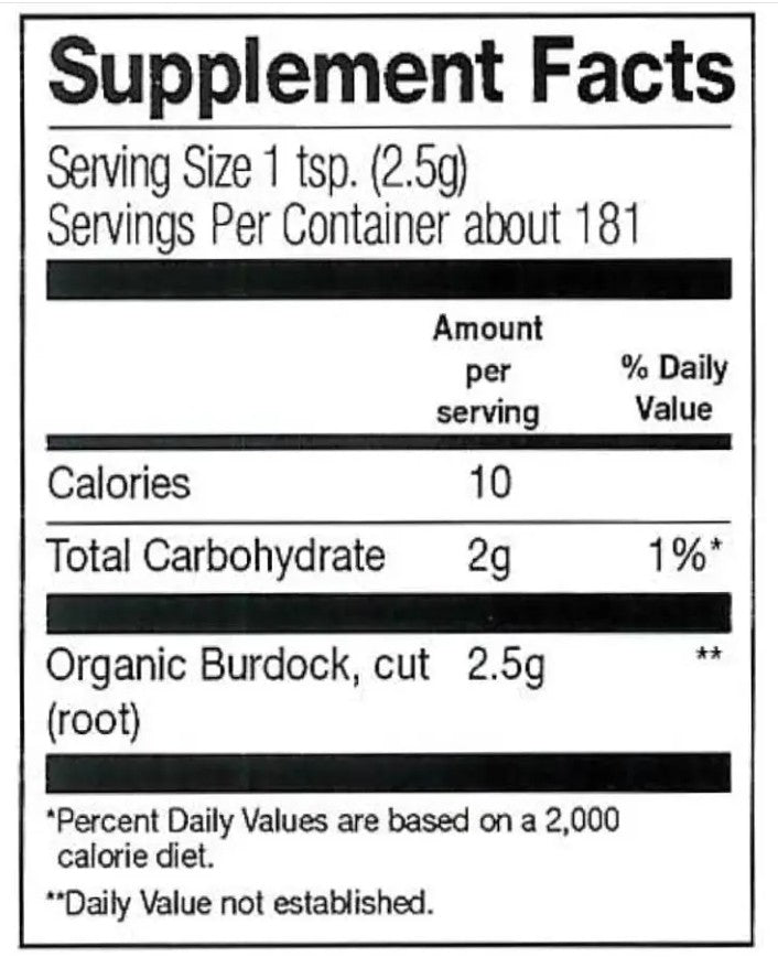 Frontier Burdock Root, Cut & Sifted, Organic