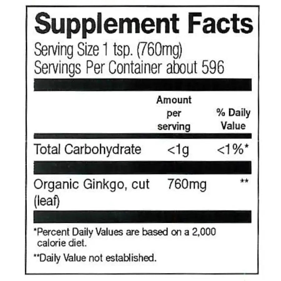 Frontier Ginkgo Leaf, Cut & Sifted, Organic