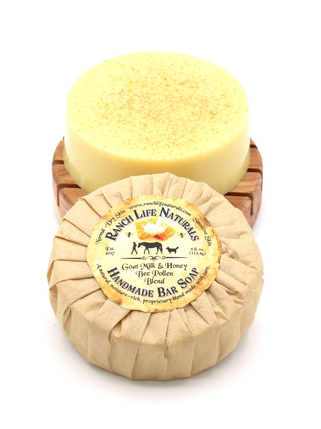 Goat Milk Honey & Bee Pollen Bar Soap - Ranch Life Naturals