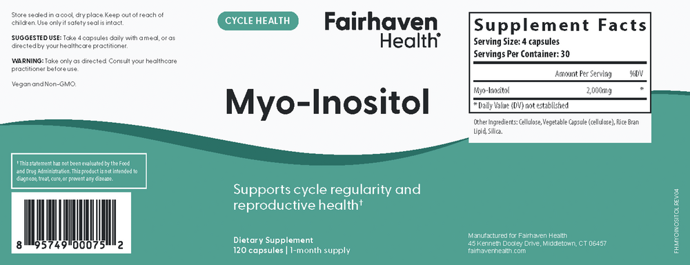 Myo-Inositol Supplement for Women & Men by Fairhaven Health