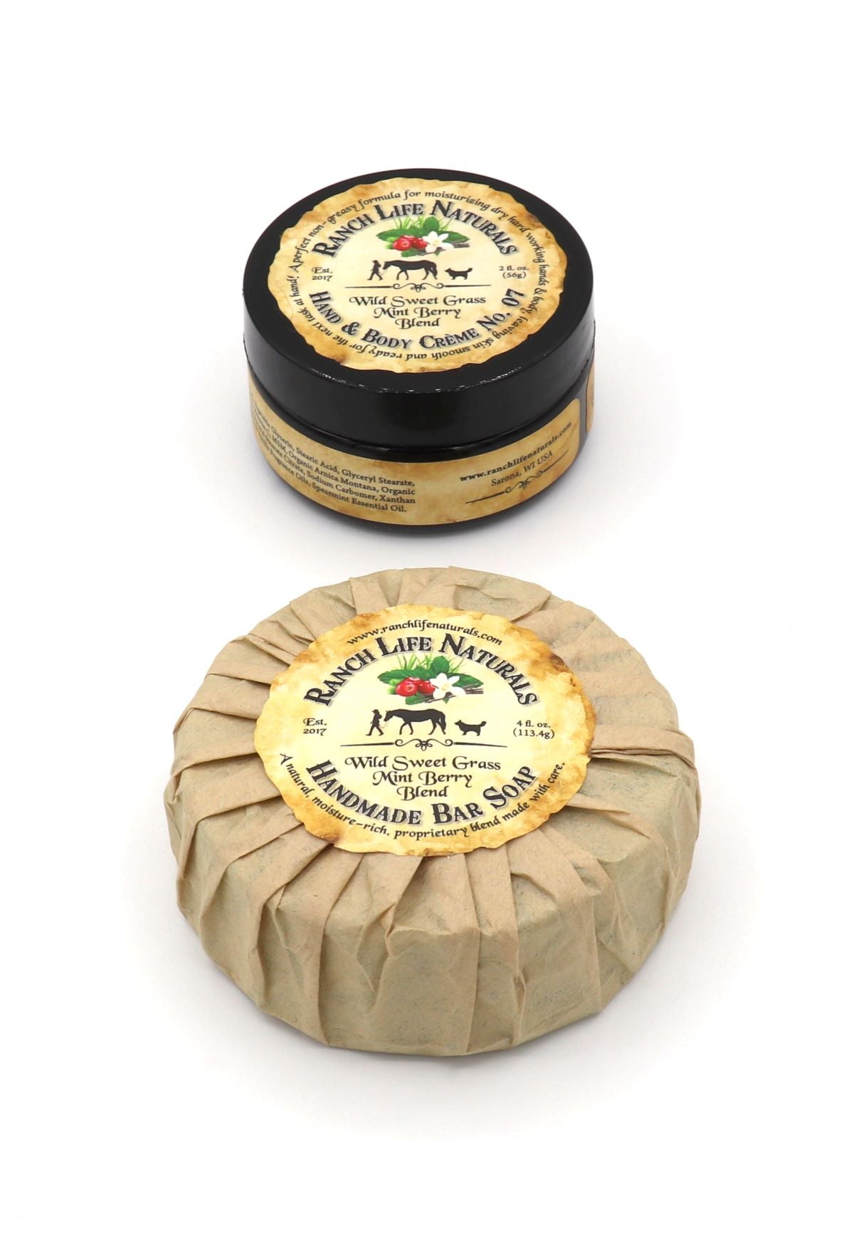 Wild Sweet Grass Mint Berry Blend Bar Soap - Ranch Life Naturals