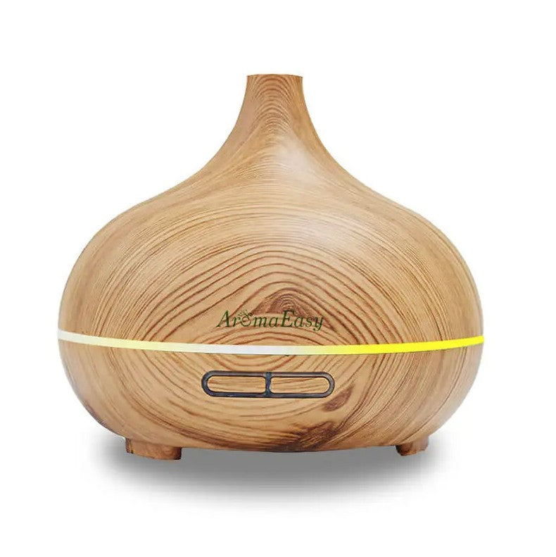 Wood Grain Ultrasonic Essential Oil Diffuser/ short - Ranch Life Naturals