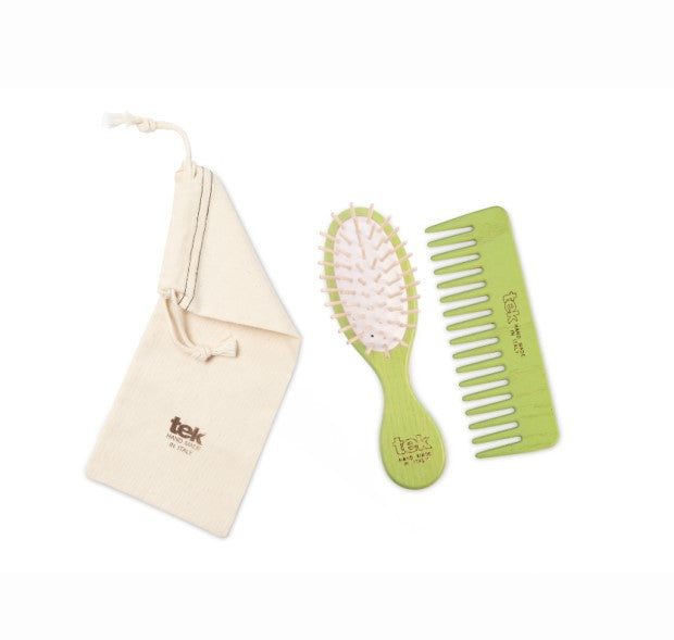 Tek Italy Ashwood Brushes & Combs - Ranch Life Naturals