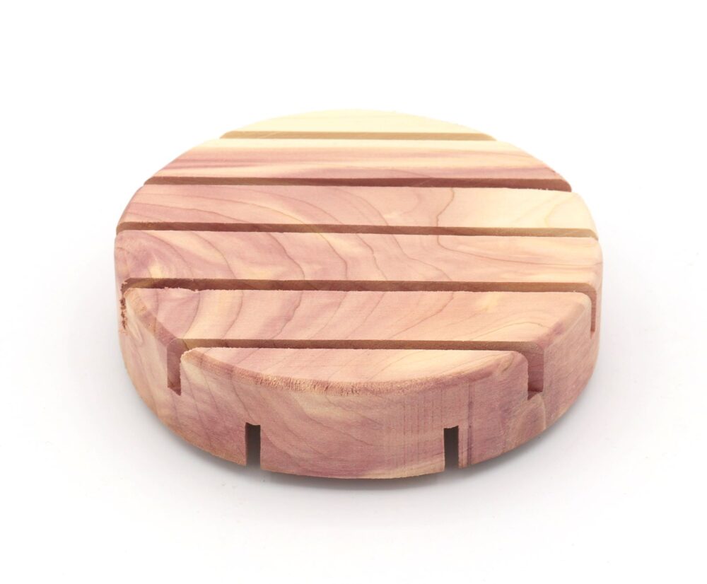 Round Cedar Soap Dish