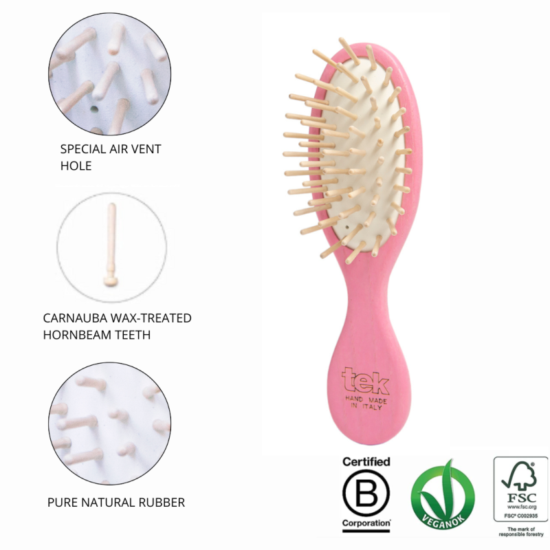 Ashwood Purse Brush & Comb Set Pink