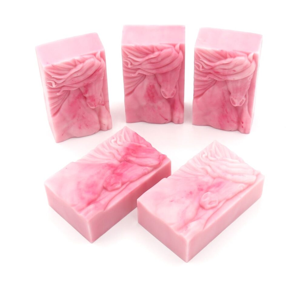 Marbled Horse Soap~Raspberry Almond Vanilla - Image 4