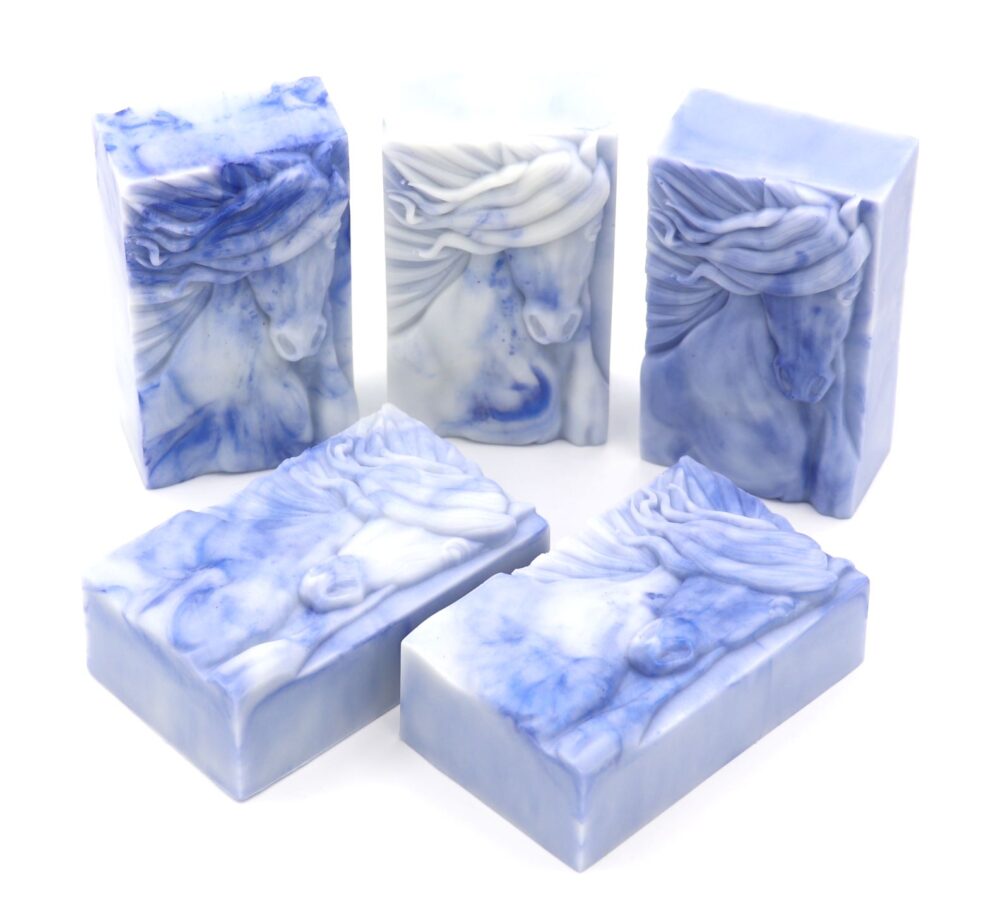 Marbled Horse Soap~Coconut Blueberry - Image 4