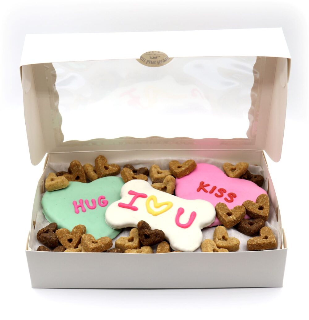 “Give Love” Valentine Dog Cookie Box